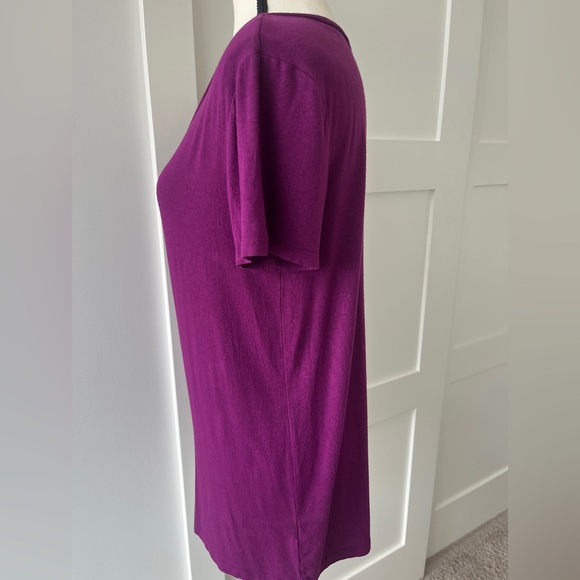 Halogen Women's Size Small Purple Short sleeved V-neck T-Shirt - Picture 5 of 5